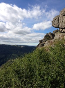 Granite outcrop near an ancient and small church on top of the ridge.