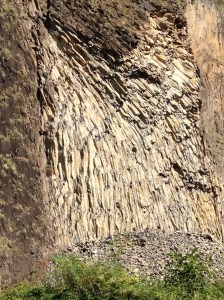 Basalt columnar formations above the Allier River near Montrisol