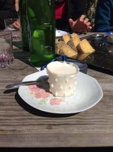 Fromage blanc  at lunch in Le Falzet, Sept 11